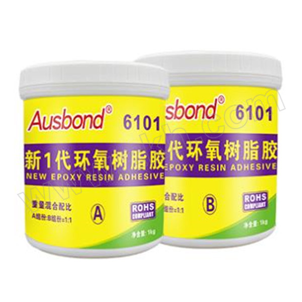 AUSBOND/奥斯邦 环氧树脂AB胶 6101 A:1kg 透明+B:1kg 淡黄色 1组