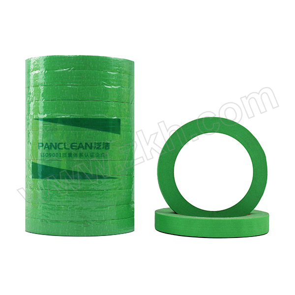 PANCLEAN/泛洁 高温和纸胶带(绿色) 6006-01 18mm×50m 48卷×4盒 1箱