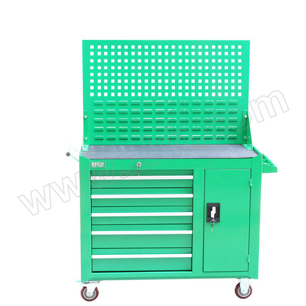 LAOA/老A 绿色重型五层一门带挂板工具柜 LA115202 1102×460×1400mm 1台