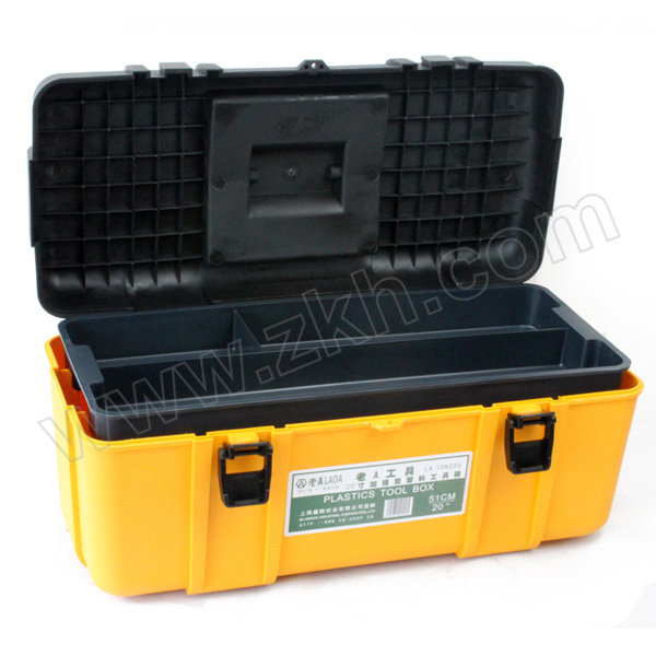 LAOA/老A 黄黑重型塑料工具箱 LA109117 17" 1个