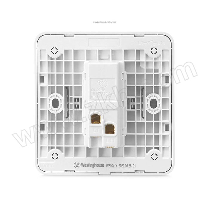 WESTINGHOUSE/西屋 维悠JOOY系列86型开关面板 W21Q/1Y 一位单极开关 10A 轻云白 1个