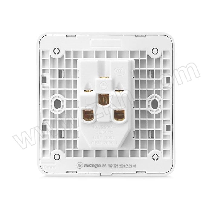 WESTINGHOUSE/西屋 维悠JOOY系列插座面板 W21023_GD 连体二三极插座 10A (麦浪金) 86型 1个