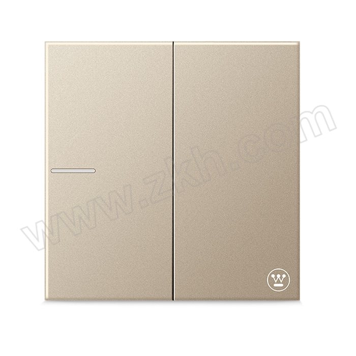 WESTINGHOUSE/西屋 阿尔法系列开关插座面板 ALF_2A1_GD 二位单极开关 10A 流沙金 1个