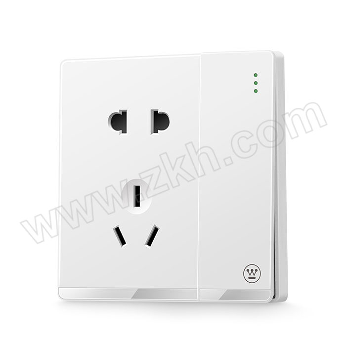 WESTINGHOUSE/西屋 维品系列开关插座面板(典尚白) W71023K/Y 带开关二三极插座 10A 1个