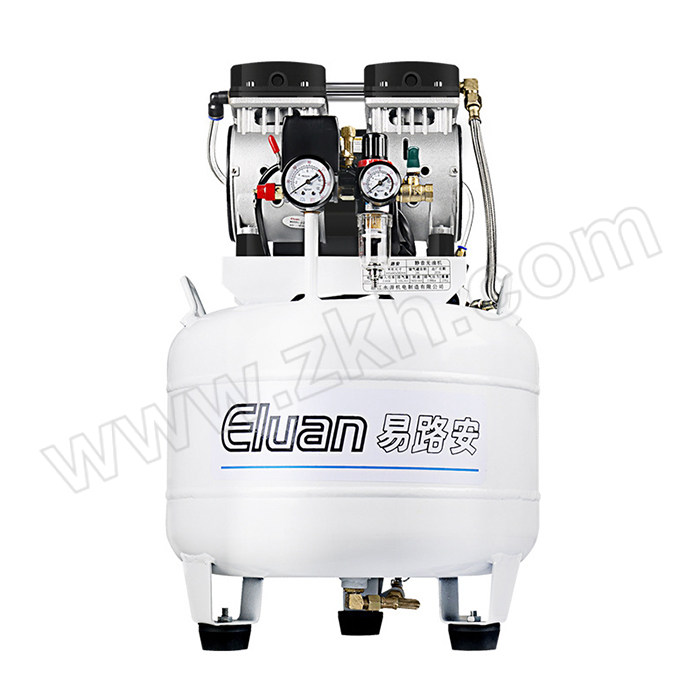 ELUAN/易路安 静音无油系列小型220V空压机 JYK30L 600W 全铜电机质保 含1个快插+1个吹尘枪+1卷生料带+5米的风管 1台