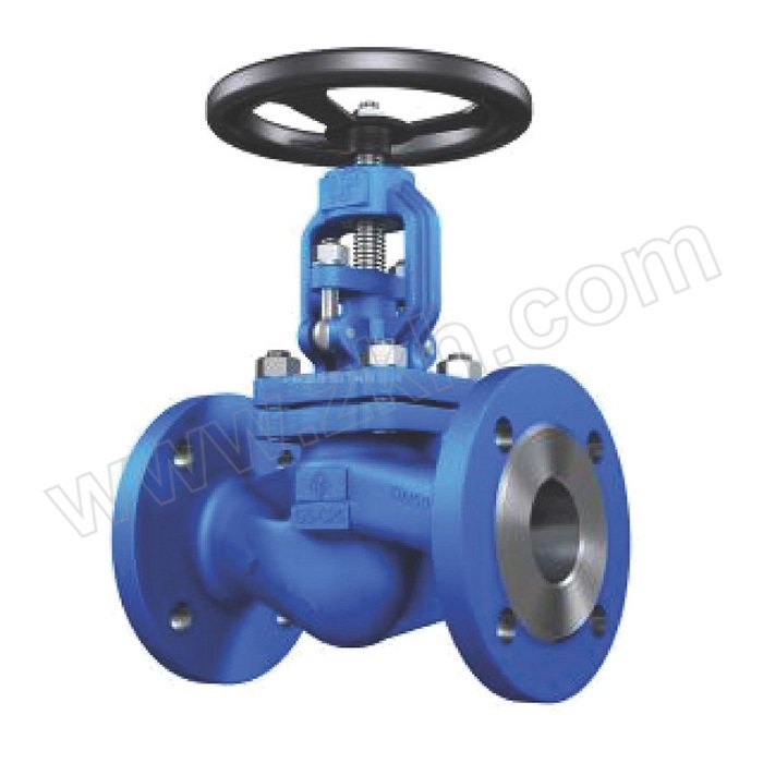 FLYFLOW/福莱福流 国标波纹管截止阀 WJ41H-25C-DN15 法兰连接接口 WCB碳钢阀体 公称压力25bar 1个