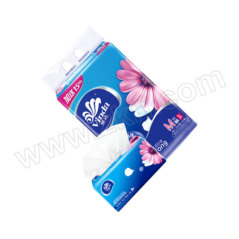 VINDA/维达 超韧软抽 V2182 三层 153×195mm 150抽×3包 1提