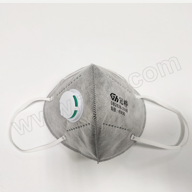 GUANHUA/冠桦 带阀防尘透气易呼吸工业防粉尘口罩 8860SV KN90 耳戴式 均码 灰色 1个