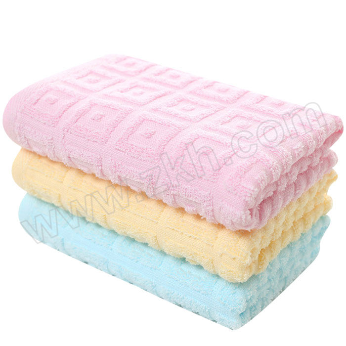 GRACE/洁丽雅 纯棉强吸水毛巾 6415 69×33cm  红色/黄色/兰色随机 含棉量100% 1条