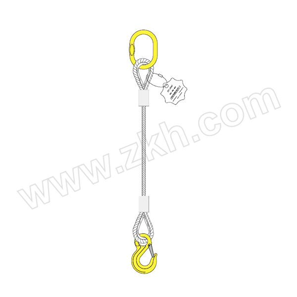 ZYT/卓引特 单肢压制索具-标配式 WSSH32-013-2 额定载荷9.83t 使用长度2m 钢丝绳直径32mm 1套