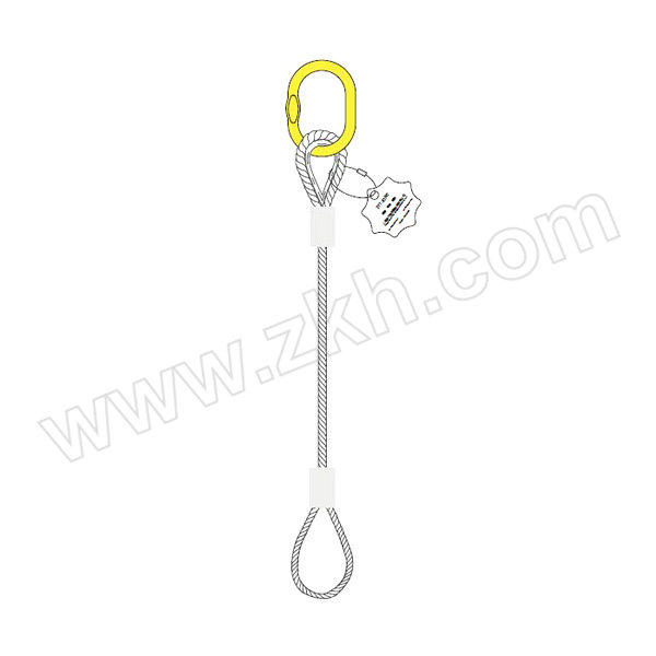 ZYT/卓引特 单肢压制索具-绳套式 WSSH40-ST-6 额定载荷15.34t 使用长度6m 钢丝绳直径40mm 1套