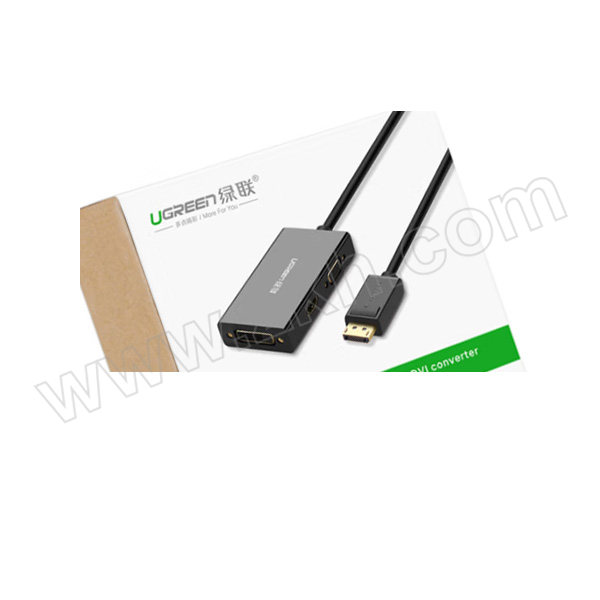 UGREEN/绿联 DP转HDMI/VGA/DVI三合一转换器  20420 25cm 1个