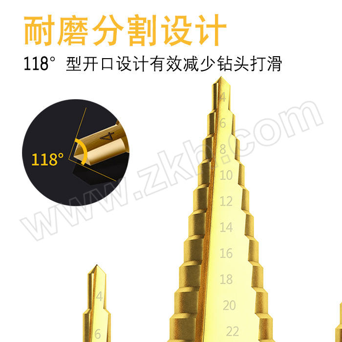 NEOPOWER/尼奥动力 4-32mm六角柄镀钛3件套阶梯钻头 Y0308 4~32mm 1套