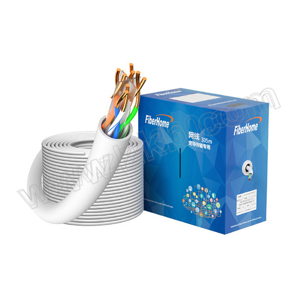FIBERHOME/烽火通信 宽带传输网线 六类非屏蔽(U/UTP) PVC 灰 305m 1箱