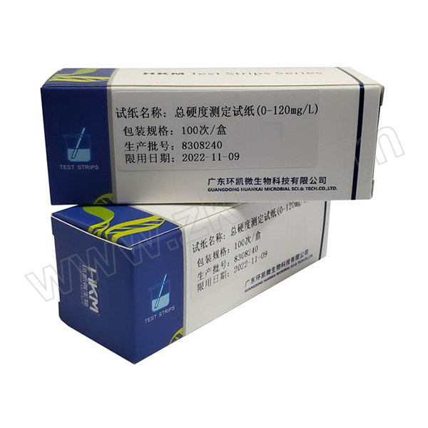 HKM/环凯微生物 总硬度测定试纸 090036 0~120mg/L 100次 1盒