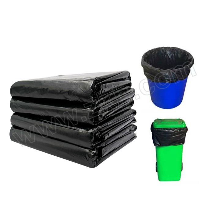 HUIBAILI/汇百利 物业商用垃圾袋 HT6373 60×80cm 双面厚2丝 黑色 100只 1包