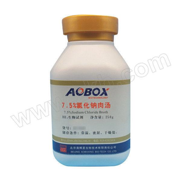 AOBOXING/奥博星 7.5%氯化钠肉汤 02-049K BR 250g 1瓶