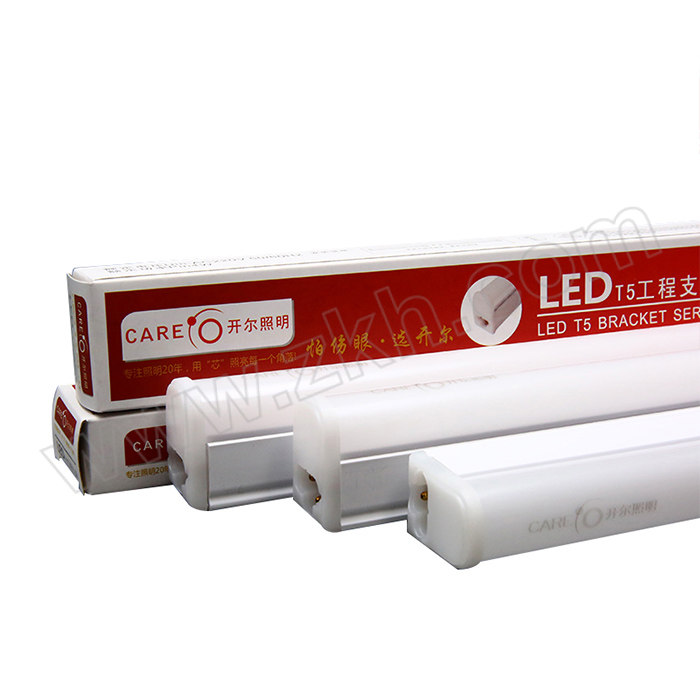 CARE/开尔照明 T5LED一体化支架灯管 14W 黄光 3000K 长1m 三线插孔 1根