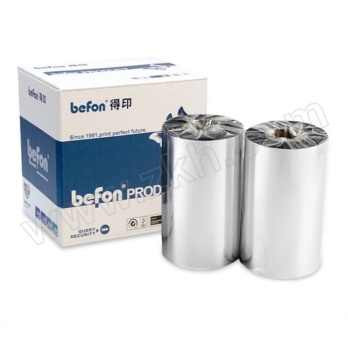 BEFON/得印 单轴碳带蜡基碳带条码碳带 BF-002 110mm×300m 黑色 2支 1盒