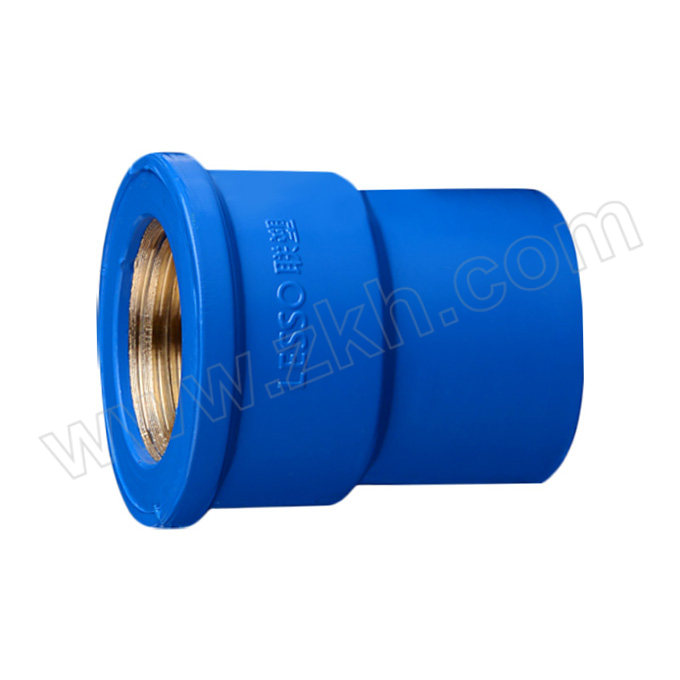 LESSO/联塑 铜内丝直接头(PVC-U给水配件) dn25×RC3/4" 蓝色 1个