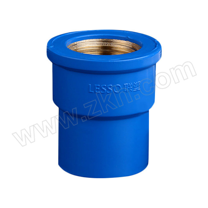 LESSO/联塑 铜内丝直接头(PVC-U给水配件) dn25×RC3/4" 蓝色 1个