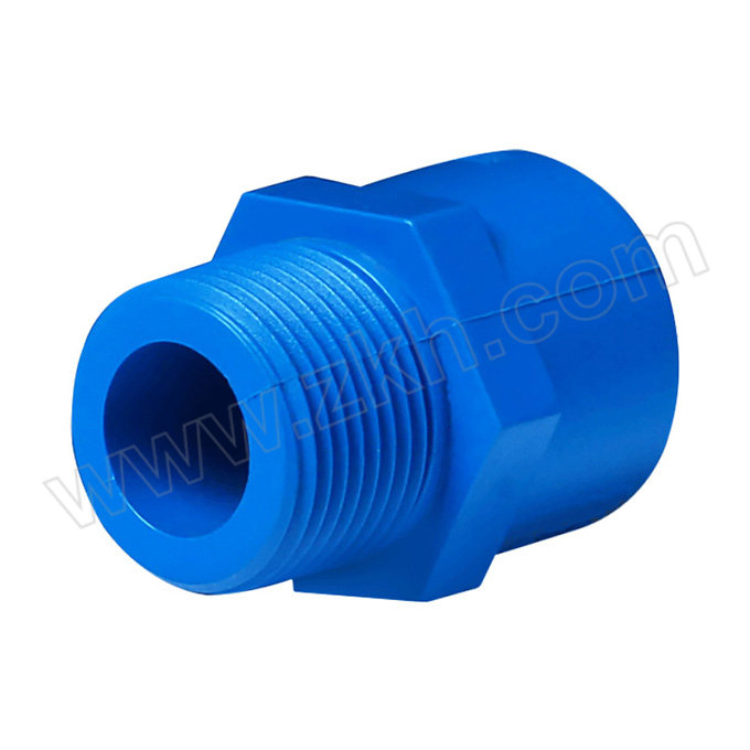 LESSO/联塑 外螺纹直接头(PVC-U给水配件) dn75×R21/2" 蓝色 1个