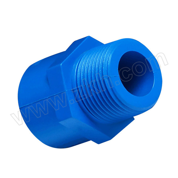 LESSO/联塑 外螺纹直接头(PVC-U给水配件) dn75×R21/2" 蓝色 1个