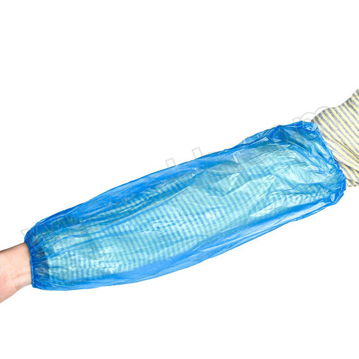 ICEY/冰禹 BYll-64系列一次性PE袖套 加厚透明塑料袖套 蓝色100只 均码 长40cm 宽20cm 1袋