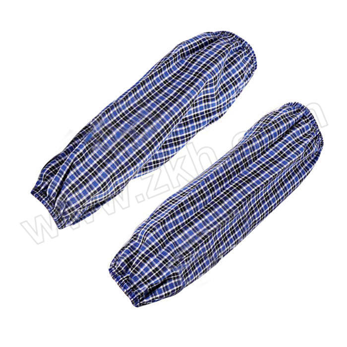 ICEY/冰禹 BYll-65系列格子棉布袖套 蓝色 10双 均码 长39cm 宽15cm 1件