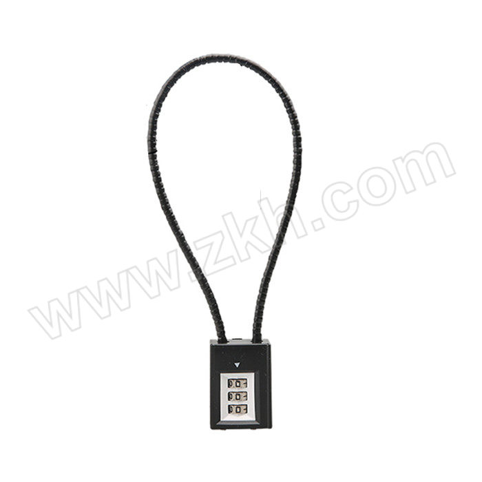 DH/鼎红 软钢缆挂锁 28cm钢缆黑色密码锁 1个