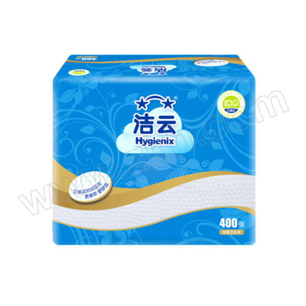 HYGIENIX/洁云 增厚型卫生纸 10240701 单层 200×165mm 400张×30包 1箱