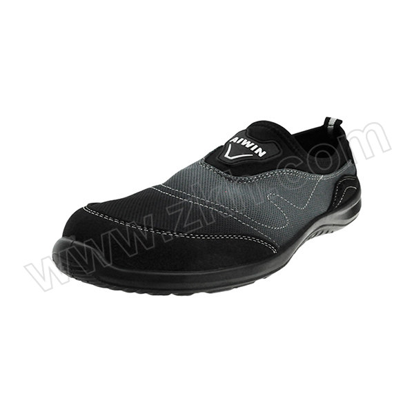 AIWIN Slip-On 帆布款透气安全鞋 Y607 35码 黑色 防砸 防刺穿 防静电 1双
