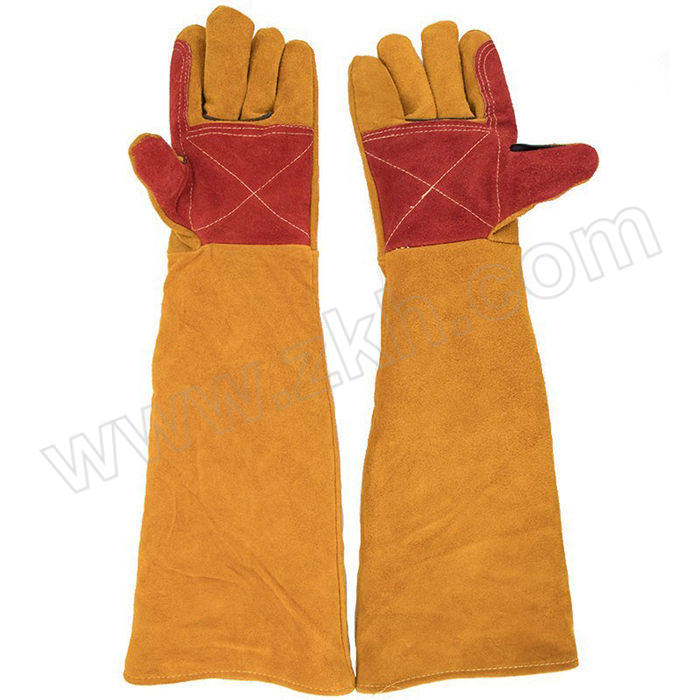 ICEY/冰禹 BYll-85系列加长焊接手套 加长耐磨焊接手套 均码 60cm 黄色 1双