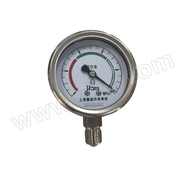 HAM/汉木 氮气压力表 Y60B 0~2.5MPa 表盘60mm 径向 螺纹M14×1.5 材质不锈钢 1台