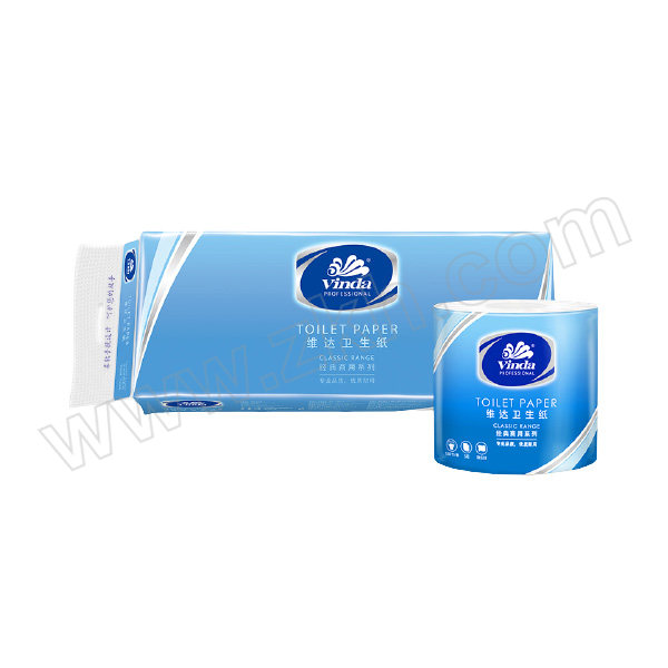 VINDA/维达 商用卫生纸(平纹双压线) VS4575-A 三层 96×112mm 85g×60卷 180节每卷 1袋