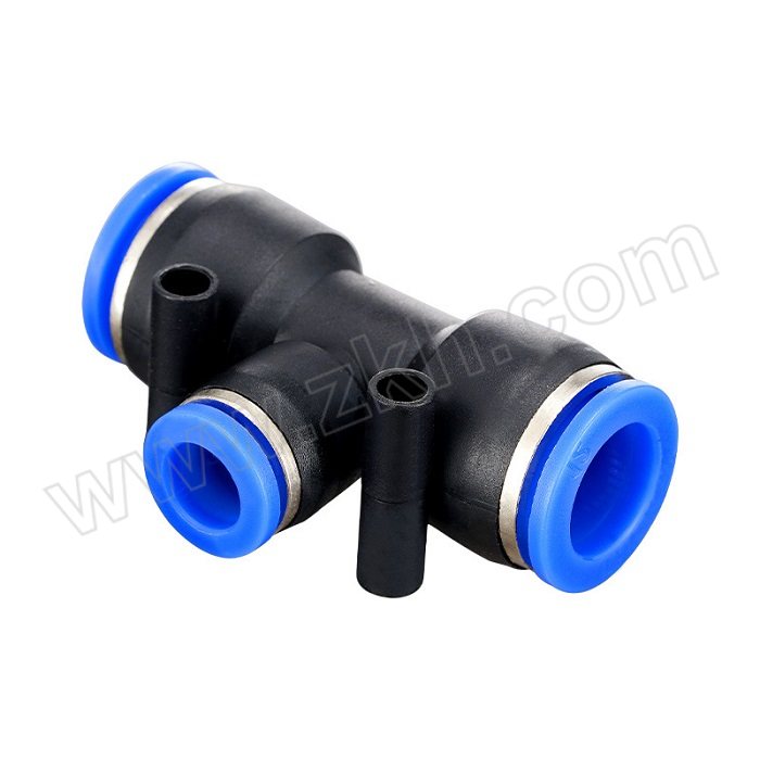 JELPC/佳尔灵 塑料T型三通快插式气管接头 PEG14-12-14 塑料接头 快插14mm-快插12mm-快插14mm 1个
