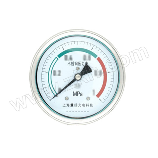 HAM/汉木 全不锈钢压力表 Y150Z/BFZ-150mm-轴向不带边-充油耐震-304外壳+304接头 过程连接G1/2 量程0~0.16MPa 1只