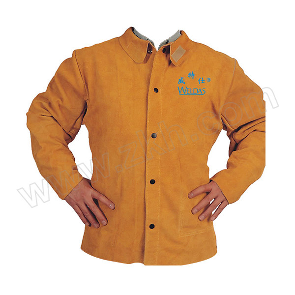 WELDAS/威特仕 金黄色皮上身焊工服 44-2130 M 1件