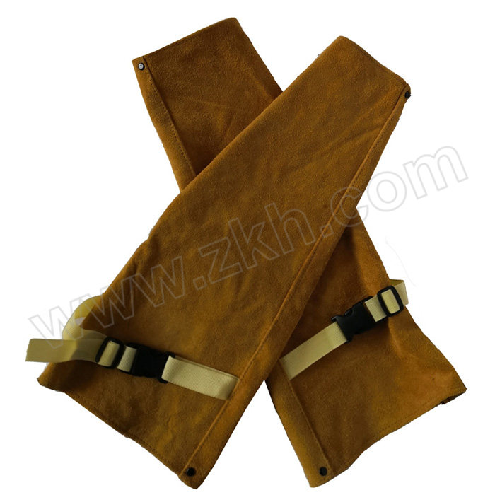 PORSCHAN/焊豹 黄色牛皮电焊焊接防护袖套 HB-OS25 55cm 1副