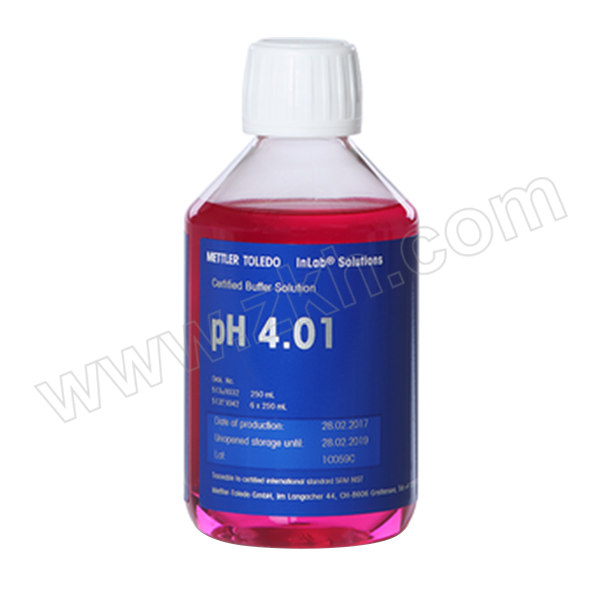 METTLER TOLEDO/梅特勒-托利多 pH缓冲液（DAkkS认证） 51350032 pH4.01  1瓶*250mL 1瓶
