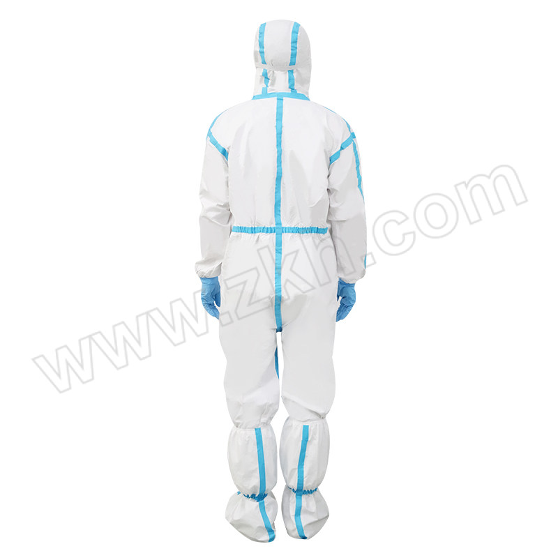 CAMSTERILE/康科健 一次性防护服蓝色密封胶条 SF无纺布 4XL 白色 1件 1包