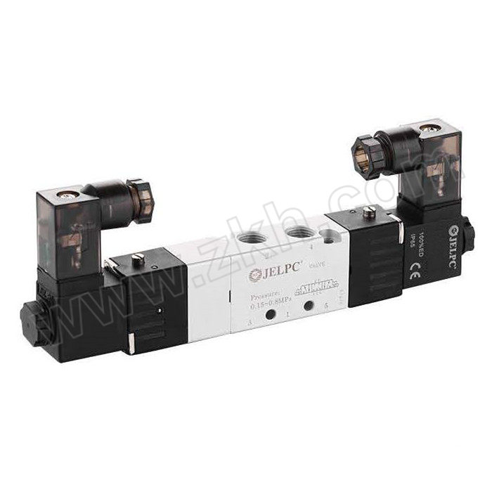 JELPC/佳尔灵 J4V100系列电磁阀 J4V130C-06-B-AC110V 三位五通 端子式 接口G1/8 AC110V 板接式 1个