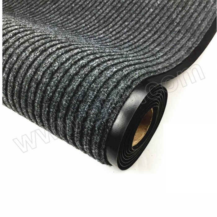 NASIMI/耐思美 坑纹双条纹迎宾地毯 K-05 灰色 1.6×15m 1卷