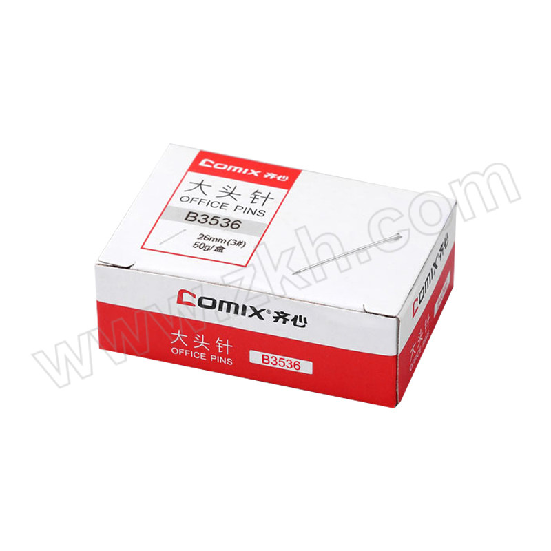 COMIX/齐心 强力大头针 B3536 26mm 纸盒装 1盒