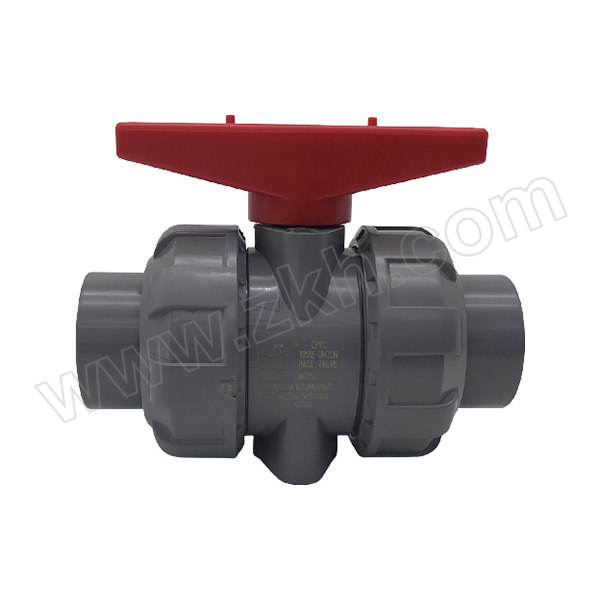WF/武峰 CPVC SCH80双由令球阀EPDM 1-1/2" 压力10bar 灰色 美标 1只