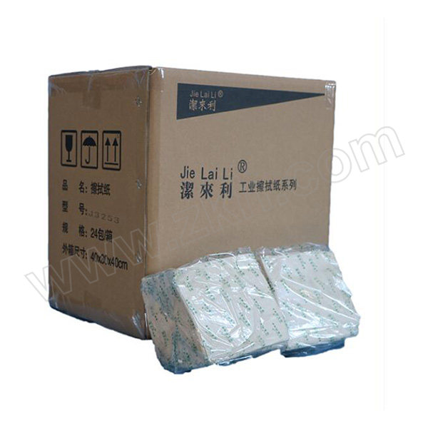JIELAILI/洁来利 洁来利擦拭纸 J3253 黄色 24×30cm 60张×24包 1箱