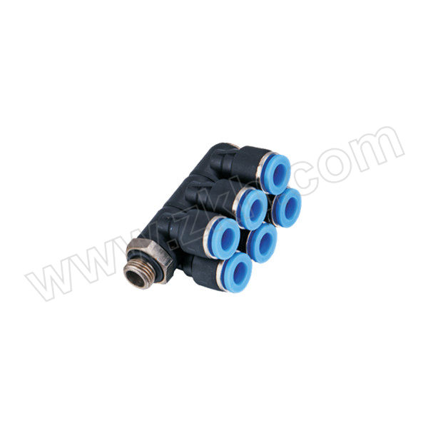 FLYFLOW/福莱福流 IPAT-G双管串联直角(3) IPAT08-G01(3) 铜+塑料接头 快插接口8mm-外螺纹G1/8 1个