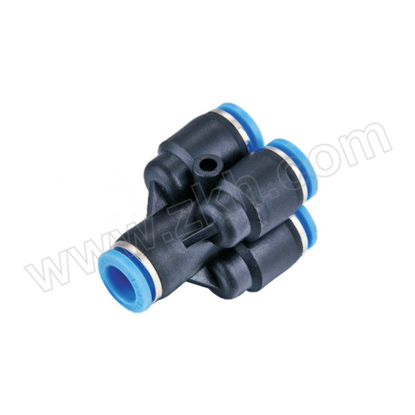 FLYFLOW/福莱福流 PXG塑料Y五通 PXG04 快插4mm-快插4mm-快插4mm 1个