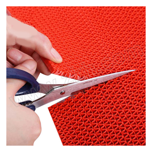 ECOBOOTHS/爱柯部落 发泡PVC塑胶S型镂空防滑垫 D-5 1.2×15m 红色 厚5mm 1卷