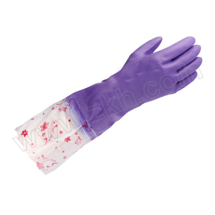 BOERGE/博尔格 家用PVC保暖接袖手套 108-5 L 紫色 1双